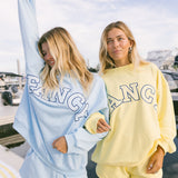 Fancy Oversized Terry Mockneck - Malibu Yellow