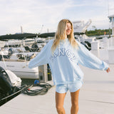 Fancy French Terry Shorts - Malibu Blue