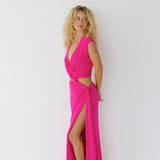 Margret Cutout Maxi Dress - Fuchsia