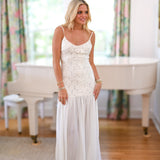 Martyn Embroidered Lace Maxi Dress - Cream