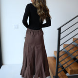Sienna Maxi Skirt - Brown