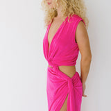 Margret Cutout Maxi Dress - Fuchsia