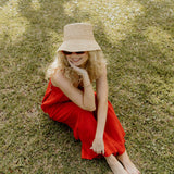 Sophie Square Neck and Wide Leg Pants Set - Red