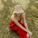 Sophie Square Neck and Wide Leg Pants Set - Red