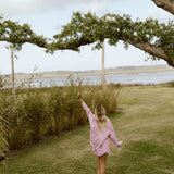 Haleigh Button Down Top - Pink/White Striped