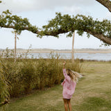 Haleigh Button Down Top - Pink/White Striped