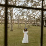 Hadlee Ruffle Sleeve Maxi Dress - Off White