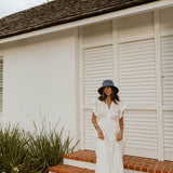 Hadlee Ruffle Sleeve Maxi Dress - Off White