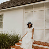 Hadlee Ruffle Sleeve Maxi Dress - Off White