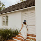 Hadlee Ruffle Sleeve Maxi Dress - Off White