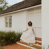 Hadlee Ruffle Sleeve Maxi Dress - Off White