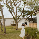 Hadlee Ruffle Sleeve Maxi Dress - Off White