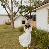 Hadlee Ruffle Sleeve Maxi Dress - Off White
