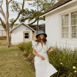 Hadlee Ruffle Sleeve Maxi Dress - Off White