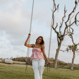 Esme Flare Strapless Top - Pink