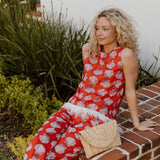 Adela Feather Pant Set - Red Shells