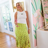 Martini Fringe Skirt - Lime