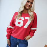 Tori Crewneck Pullover - Dusty Red