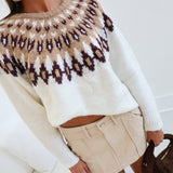 Ila Knit Pullover Sweater - Cream Multi