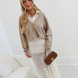 Lacey Maxi Skirt - Ivory