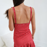 Ashley Polka Dot Mini Dress - Red
