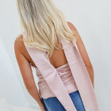 Alexis Strapless Top w/ Scarf - Pale Rose