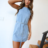 Daphira Mini Dress - True Blue