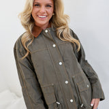 Savannah Paneled Jacket - Olive