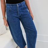 Susan Denim Barrel Jeans - Denim