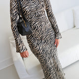 Zendaya Zebra Maxi Dress - Black