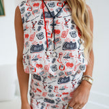 Game Day Mini Skirt Set- GA Red/Black