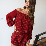 Dani Mini Skirt - Burgundy