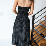 Polly Polka Dot Tube Dress - Black/White