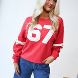 Tori Crewneck Pullover - Dusty Red