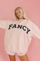 Fancy Oversized Fleece Mockneck - Blush Pink