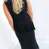 Parker Sweater Maxi Skirt - Black