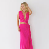 Margret Cutout Maxi Dress - Fuchsia
