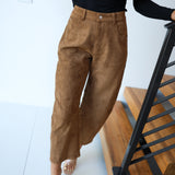 Leah Barrel Pants - Camel