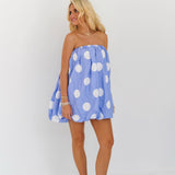 Livvy Mini Bubble Dress - Purple Polka Dots