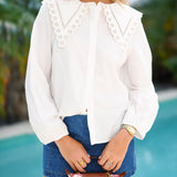 Victoria Button Down Top - Off White