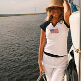 Fancy Varsity Button Loungepants- White