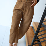 Leah Barrel Pants - Camel