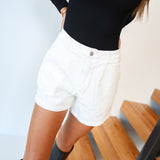 Valorie Denim Shorts - White Denim