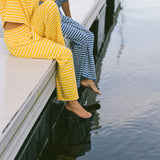 Fancy Striped Button Pants - Malibu Golden Yellow