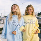 Fancy Oversized Terry Mockneck - Malibu Yellow