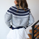 Bre Crewneck Pullover Sweater - Navy
