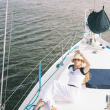 Fancy Varsity Button Loungepants- White