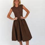 Mackenzie Knit Midi Dress - Brown