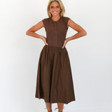 Mackenzie Knit Midi Dress - Brown