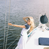 Fancy Varsity Button Loungepants- White